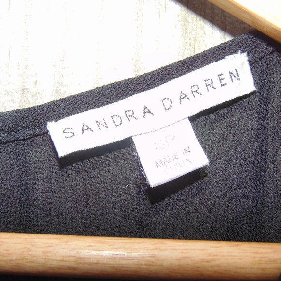 Sandra Darren Black Sleeveless Dress - Size 8P - Picture 6 of 8
